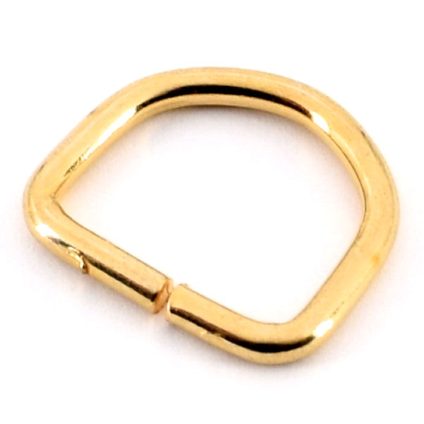 D-Ring, gold poliert, für 30 mm