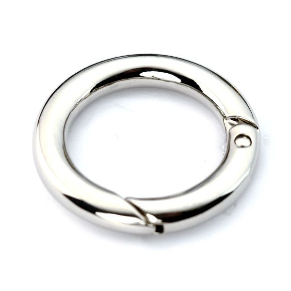 Karabiner-Ring 25 mm | nickel pol.