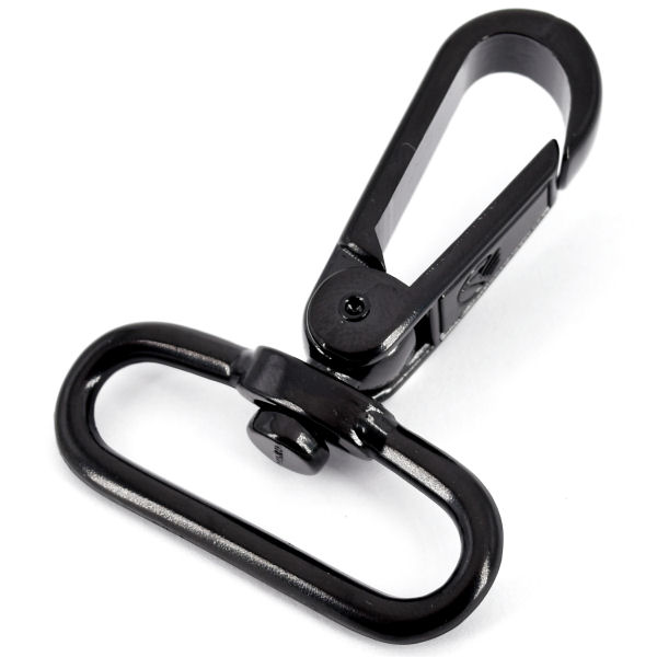 DESIGN-Karabinerhaken, schwarz, für 40 mm
