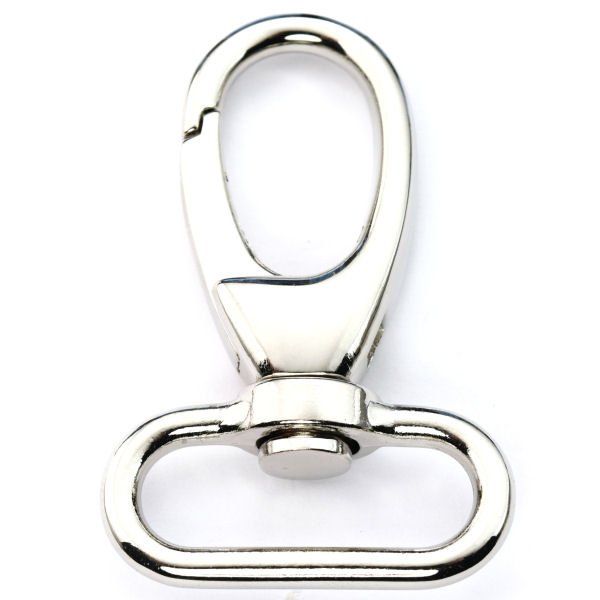 DESIGN-Karabinerhaken für 30 mm | nickel poliert 