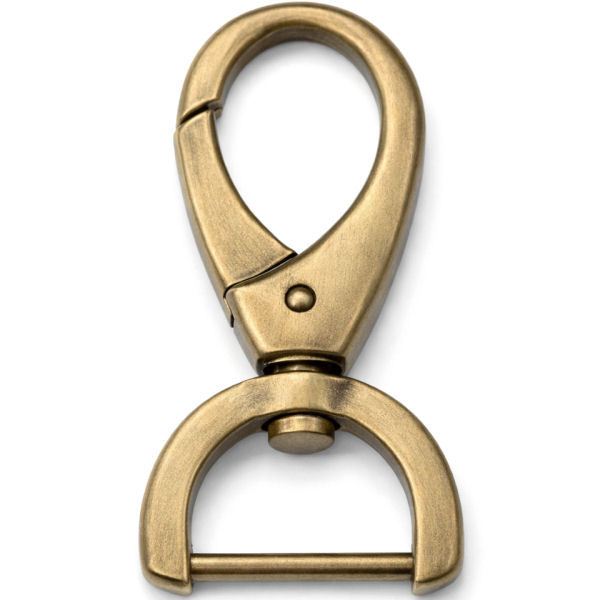 DESIGN-Karabinerhaken für 20 mm | altmessing