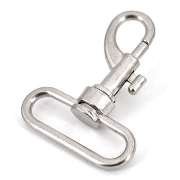 Zier-Karabinerhaken, nickel matt, für 30 mm
