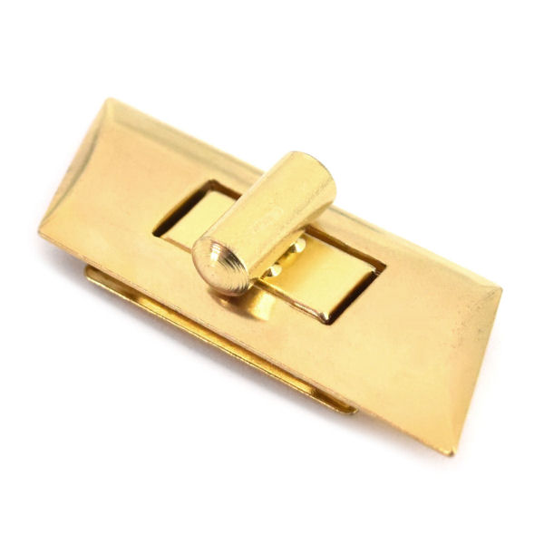 Taschen-Drehverschluss 50 x 18 mm | vermessingt
