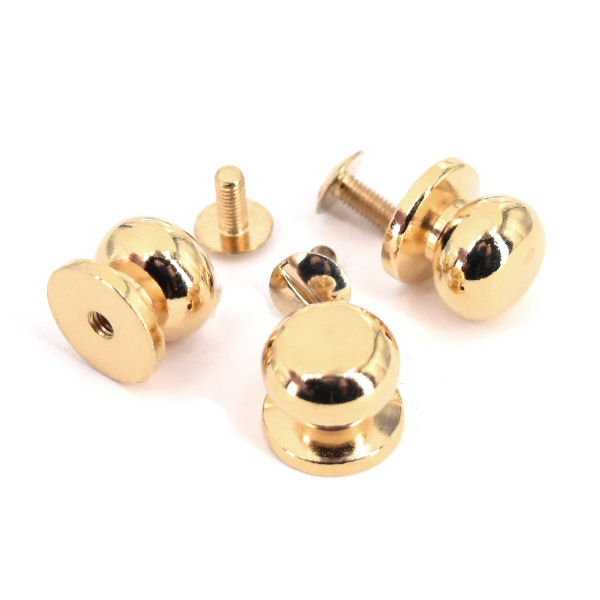 Schraubknopf - 12 x 13mm - gold pol.