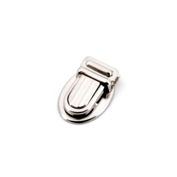 467-K-ni-8-TV-600-Steckschl-sser-Verschl-sse-Schnallen-silber-nickel-Taschen-Mappen-Tornister Mini-Tucktite fastener 14 x 24 mm, Chrome finish