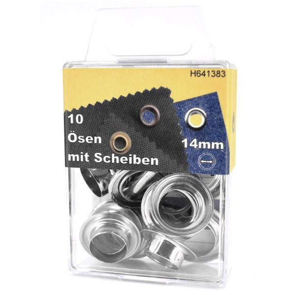 Eyelets + Rings Ø 14 mm nickel | Set of 10 pcs.