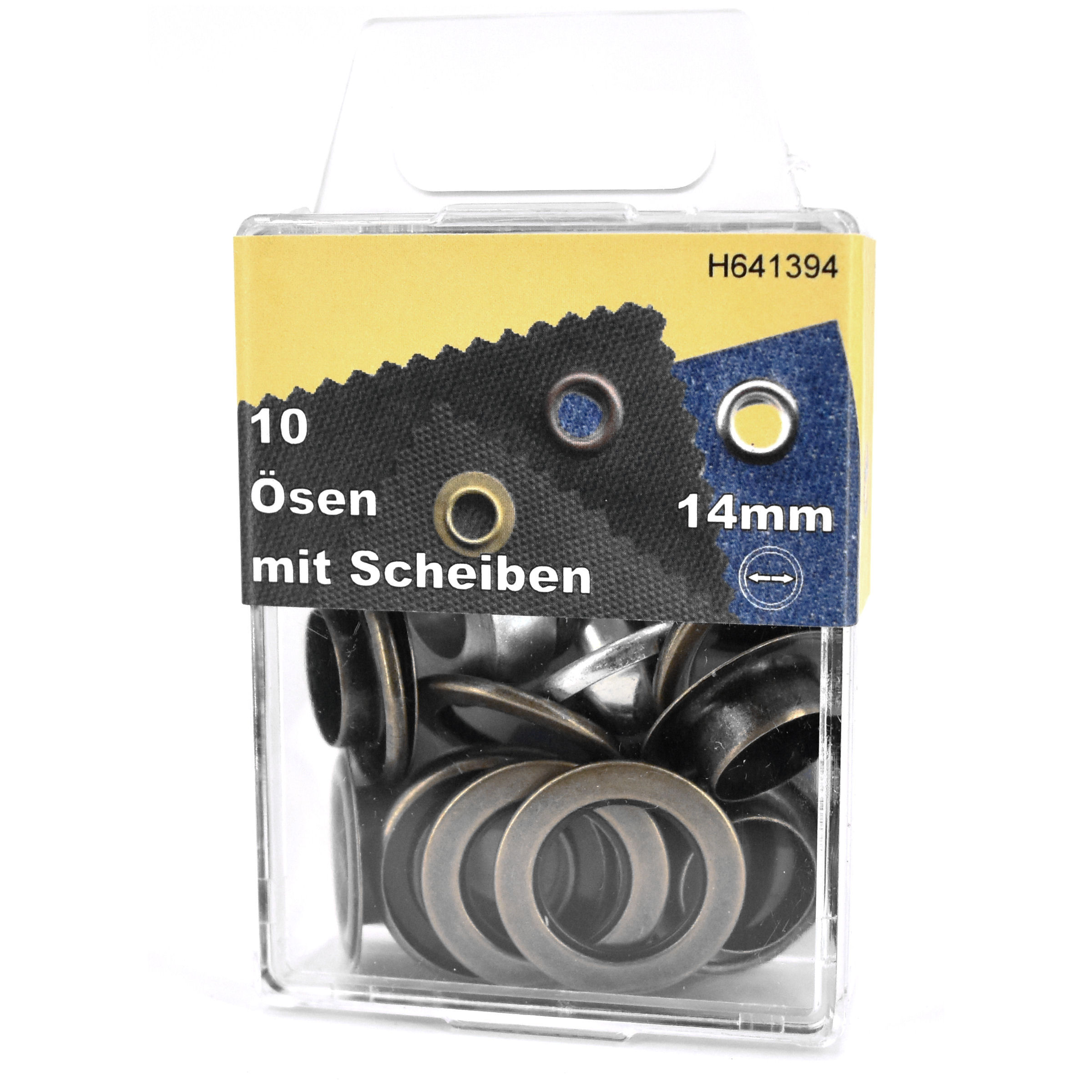 Eyelets + Rings Ø 14 mm antique brass | Set of 10 pcs.