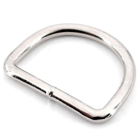 D-Ring, geschweisst, vernickelt, für 40 mm