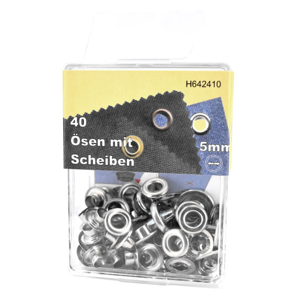 Eyelets + Rings Ø 5 mm nickel | Set of 40 pcs.